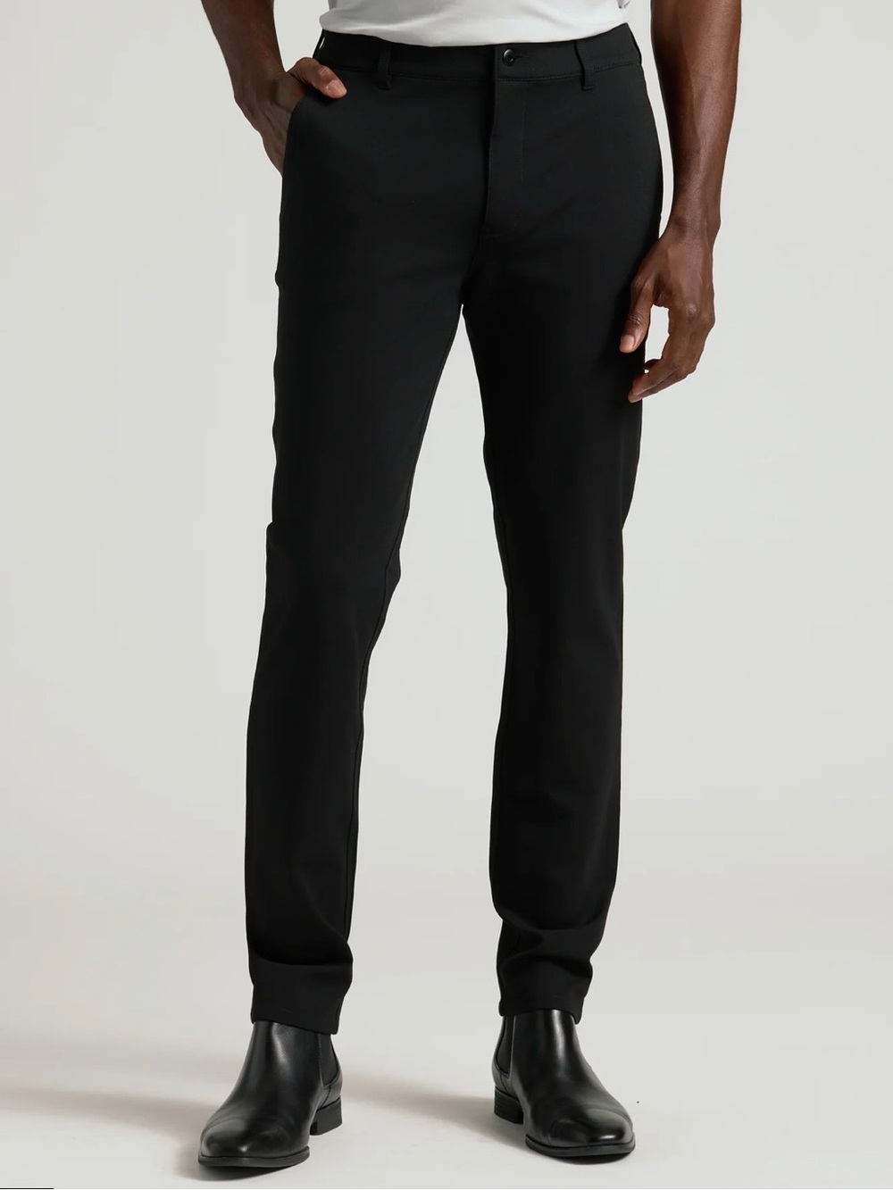 True Classic Men's Black Slim Dress Pants